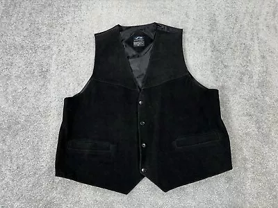 Protest Vest Mens Extra Large Suede Leather Snap Button Motorcycle Western Rider • $20