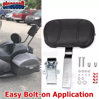 Black Plug-In Sissy Bar Driver Backrest For Victory Cross Country Roads Magnum • $69.99