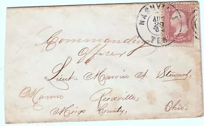Civil War 1865 Nashville TN Marcus A Stewart Fancy Cancel Postal Cover~703AM • $24.95