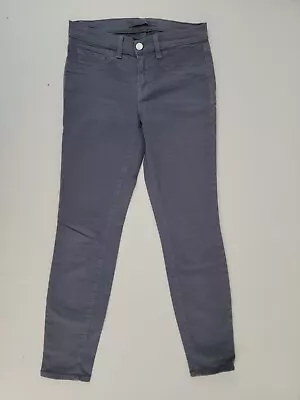 Women's Juniors Size 25 J Brand Mid Rise Super Skinny Pants Jeans Gray   • $20