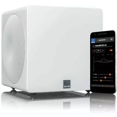 SVS 3000 Micro Subwoofer - White Gloss Active Powered Compact 8  Sub 800w • £879