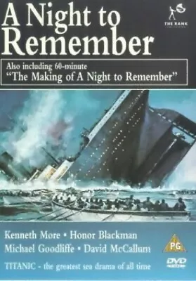 A Night To Remember / The Making Of A Night To Remember [DVD] [1958] - DVD  5LVG • £3.49