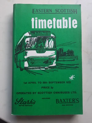 £5.99 • Buy Bus Timetable  Eastern Scottish  1972 Wth Fold  Out Map