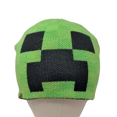 Jinx Boy's Knit Minecraft Beanie Cap Hat Green Creeper 100% Acrylic • $20