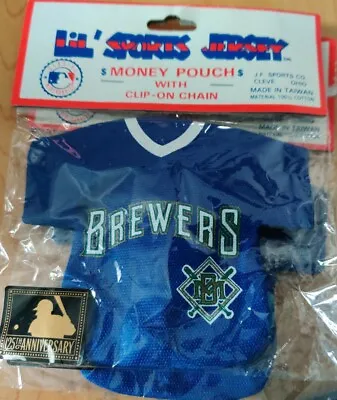 Milwaukee Brewers LiL' Sports Jersey  Money Pouch And Sports Brat Key Chain 1991 • $8