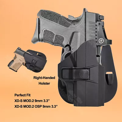 XDS 9mm Holster Fits Springfield Armory XD-S MOD.2 3.3 OSP OWB Tactical Holder • $20.89