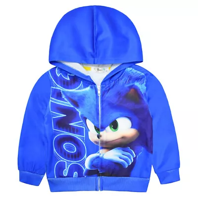 Kids Boys Cartoon Casual Hoodie Top Sweatshirt Zip Up Coat Jacket Outwear Cute • $25.46