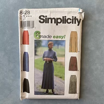 Simplicity 8428 Misses Maxi Skirts Sewing Pattern Sizes 8 10 12 Uncut  • $10.99