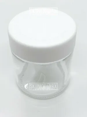 3oz Child Resistant Glass Jars W/White Cap For Eighth Or 3.5g Flower (32 Pack!) • $41.99