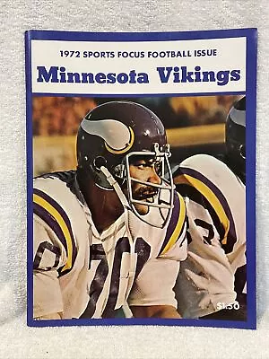 RARE 1972 Minnesota Vikings Sports Focus Season Prospectus Yearbook Jim Marshall • $49.99