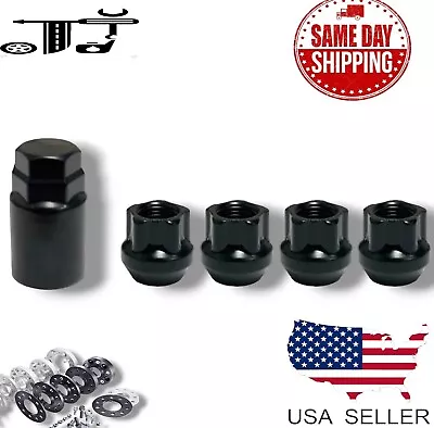 4Pc Black 12x1.5 Anti-Theft Wheel Lock Open End Lug Fit GMC Saturn & More Model • $13.99