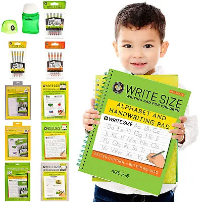 Write Size Home Learning Books & Pencils - Practice Writing & Alphabet From Home • £2.99