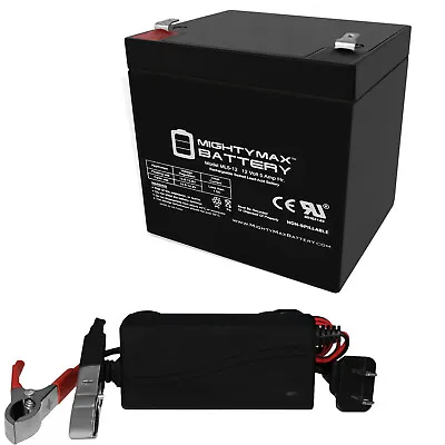 Mighty Max 12V 5AH Battery Replaces Trailer Brakes Breakaway Kit + 12V Charger • $34.99