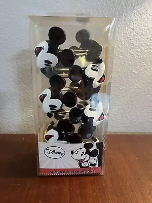 Disney Mickey Mouse Jay Franco 12 Shower Curtain Hooks Smiling Box • $18