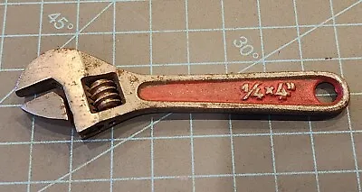 Vtg 4  OXWALL ADJUSTABLE WRENCH W/ RED HANDLE MADE IN GERMANY - GwT • $19.50