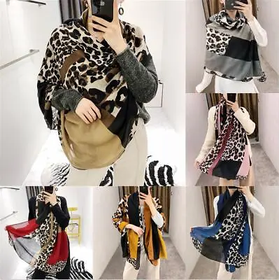 £8.99 • Buy Leopard Print Ladies Long Scarf Shawl Cashmere Stole Blanket Wrap Animal Women