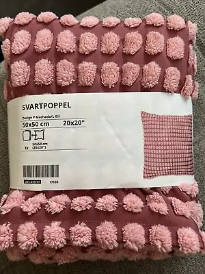 New Ikea Svartpoppel Bobble Pink Cushion Cover 50x50cm • £5