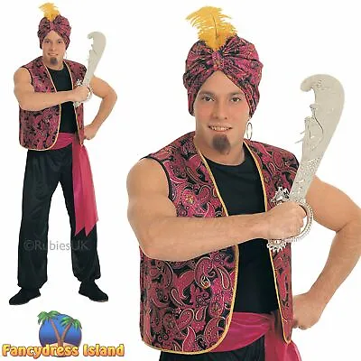 £34.49 • Buy Rubie's Official Sultan Mens Fancy Dress Costume Adult Arabian Nights