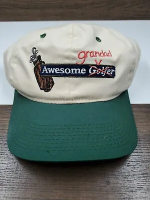 VINTAGE Funny Awesome Grandad Hat Not Golfer Ball Cap Grand Dad Hat Grandpa • $10.59