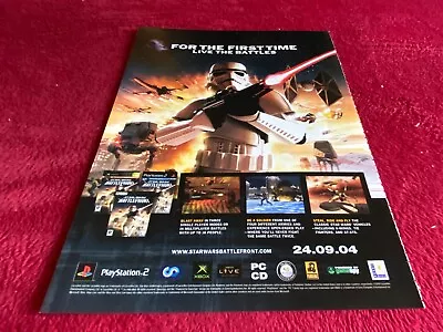 Framed Playstation & Xbox Game Advert 12x9 Star Wars : Battlefront • £24.99