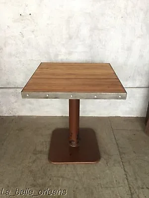 Custom Vintage Industrial Bowling Alley Top Enamel Base Table • $895