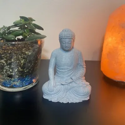 Buddha Statue Small Marble Filament Meditation Calm Peace Desk  Accessory  • $6