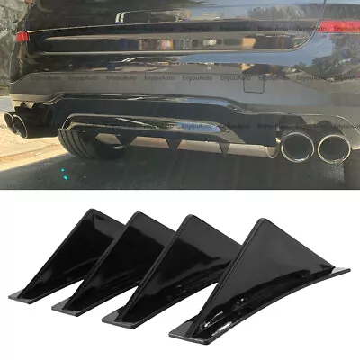 For Volkswagen Tiguan Rear Bumper Lip Splitter Shark Fin Diffuser Glossy Black • $8.99