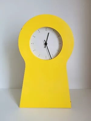 IKEA PS 1995 Yellow Shelf Key Hole Shape Wall Clock Storage Rare Retro  • £31.95