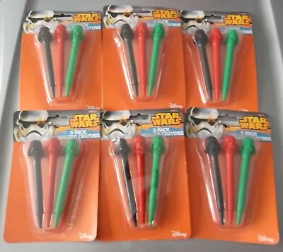 Disney Star Wars 3 Pack Molded Crayons - Lot Of 6 - New In Packages • $10.99