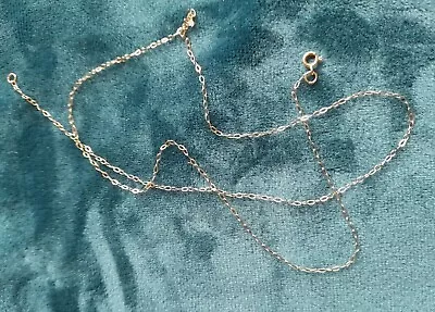 £44 • Buy 9ct Yellow Gold 18 Inch Trace Chain.