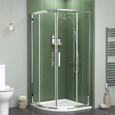 Modern Corner Walk In Quadrant Shower Enclosure 6mm Cubicle Tempered Glass • £196.99