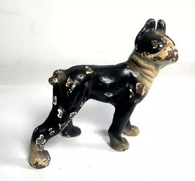 Vtg Antique Hubley Cast Iron Boston Terrier Dog Miniature Paperweight Figurine 3 • $35