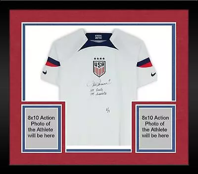 Framed Mia Hamm USWNT Autographed 2022-23 White Nike Replica Jersey • $699.99