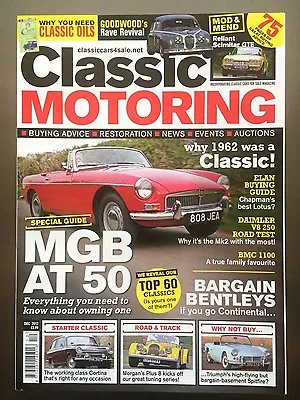 Classic Motoring Magazine 2012. Guide To The MGB At 50. Land Rover S1. Spitfire. • $7.46