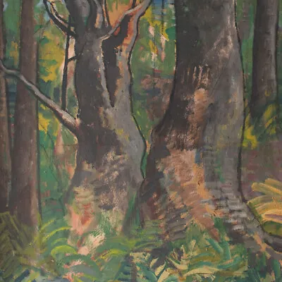 Hans Gött Forest Landscape Beech Munich New Secession Sig Framed Oil Canvas • $1067