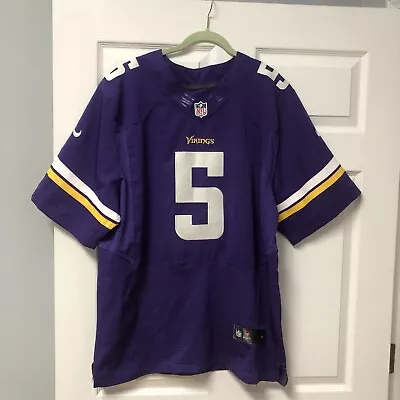 NIKE ON FIELD MINNESOTA VIKINGS TEDDY BRIDGEWATER #5 JERSEY MEN’S  Sz48 • $10