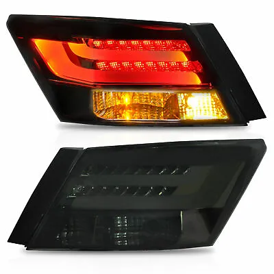 Customized Smoked Taillights With LED RUNNING LIGHT For 08-13 Honda Accord Sedan • $119.50