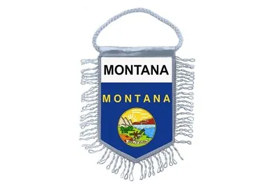 Mini Banner Flag Pennant Window Mirror Cars Country Banner Usa States Montana • $13.08