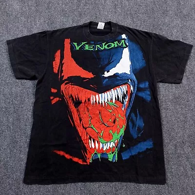 Venom T-Shirt Men's XL Marvel Single Stitch Modern Boot AOP Resurrection Tag • $67.50