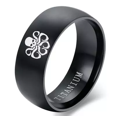 DHG World Trendy Marvel Hydra (Octopus) Logo Theme Titanium Ring - Unisex • £14.39