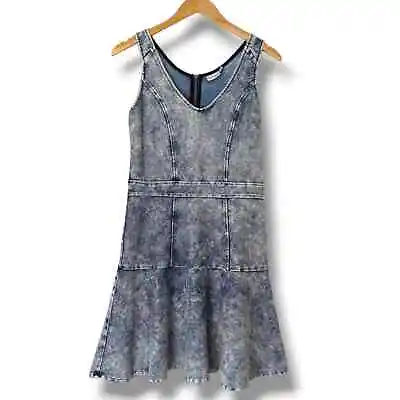 Marilyn Monroe Acid Wash Denim 80s Style Chambray Skater Dress: Women's Medium • $21