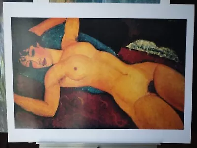 Vintage Modigliani NUDO DISTESO Lithograph Art Print 31x24 • $89.99