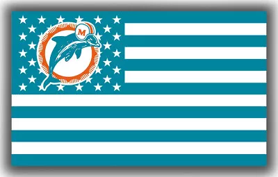 Miami Dolphins Star&Strip Flag Memorable Flag 90x150cm3x5ft Best Football Banner • $14.95