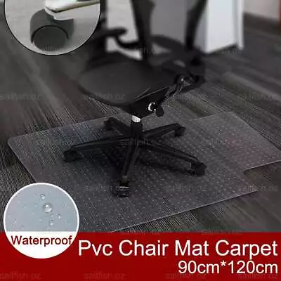 Home Office PVC Chairmat Chair Mat For Carpet Soft Floor Protector Computer Work • $25.95