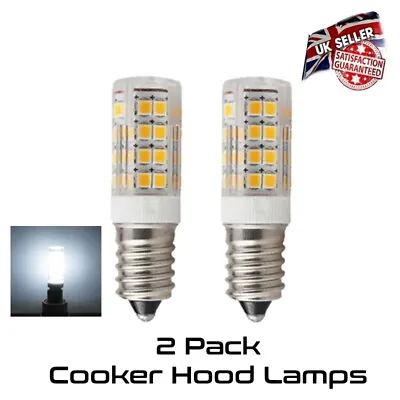 Cooker Hood Bulb LED 4W (40W) Daylight White Light E14 Small Edison Screw 2 Pack • £7.95