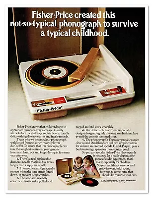 Fisher-Price Phonograph Record Player Toy Vintage 1982 Print Magazine Ad • $7.76