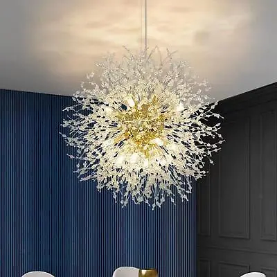 Crystal  Chandelier Ceiling Light Fixture Pendant Lamp For Bedroom White Light • £49.38