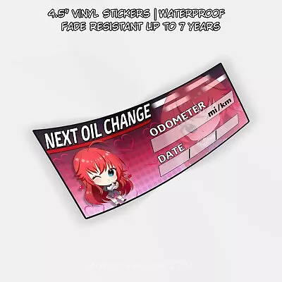 High School DxD - Rias Gremory Oil Change Reminder | Vinyl Anime Sticker JDM • $4