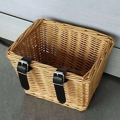 £13.22 • Buy Wicker Bikes Basket Bicycle Pet Carrier Front Handlebar Cat And Dogs Booster