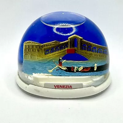 Vintage ITALY VENICE VENIZIA Plastic Snow Globe Souvenir • $14.95